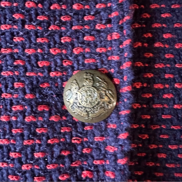 Women’s Banana Republic Navy Red Woven Blazer Size 4 * - Picture 3 of 7